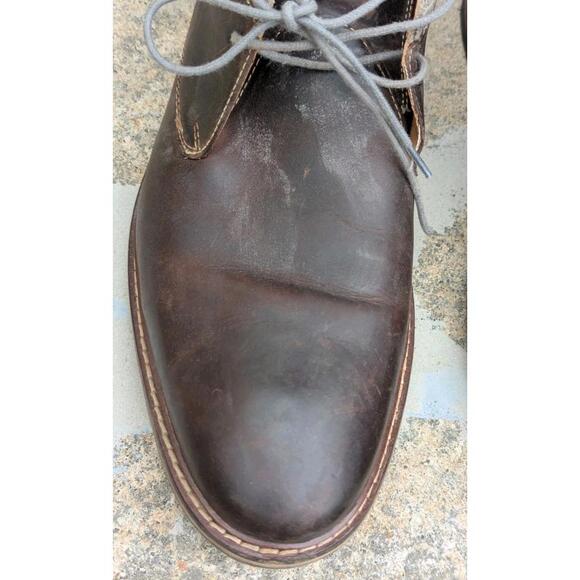 Cole Haan Mens Size 10.5 (M) Chukka Boots Brown Leather Suede Welt Ankle Lace-Up - Picture 3 of 9